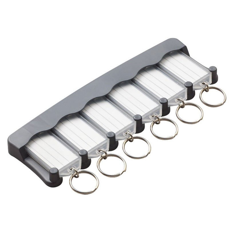Lucky Line Key Tag Rack, Pack of 6, Clear (60562) - Image 1